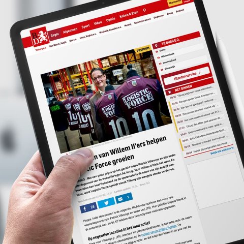 Groot artikel Logistic Force in Brabants Dagblad